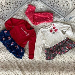 Calvin Klein Tommy Hilfiger baby girl set 24 months red white and blue patriotic